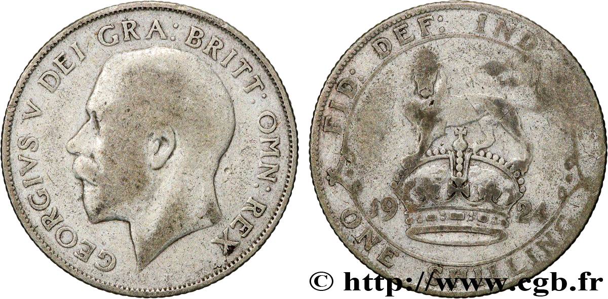VEREINIGTEN KÖNIGREICH 1 Shilling Georges V 1924 Londres S 