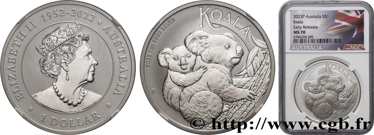 AUSTRALIA 1 Dollar Proof Koala  2023  FDC70 NGC