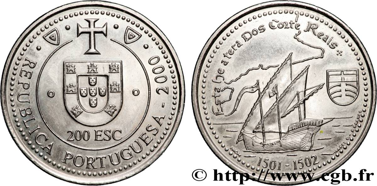 PORTUGAL 200 Escudos Terre de Corte-Real 2000 Lisbonne SUP 