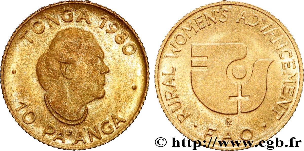 TONGA 10 Pa’anga 1980  SPL 
