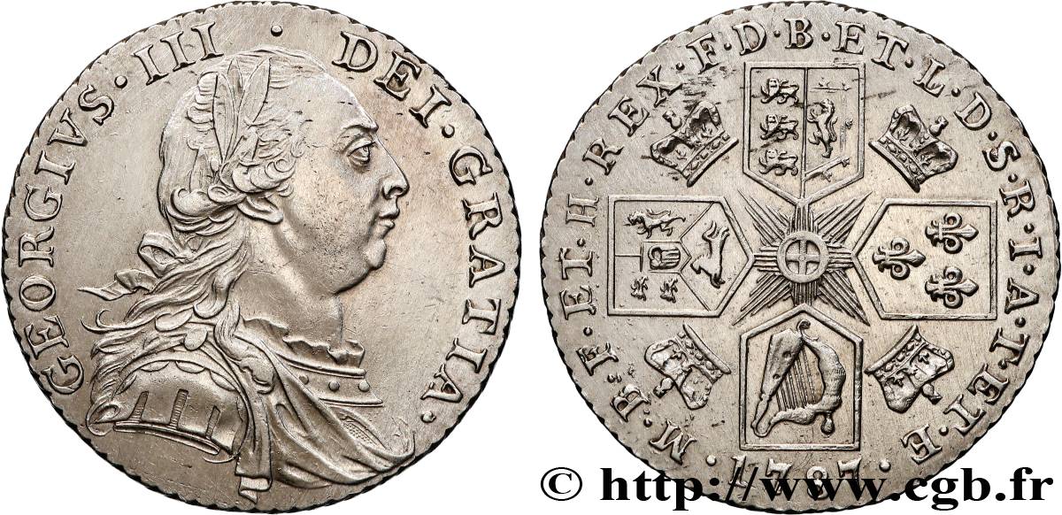 GREAT BRITAIN - GEORGE III 1 Shilling  1787 Londres AU 