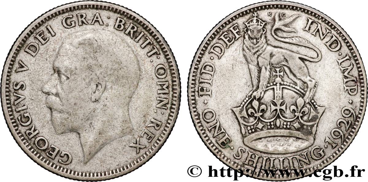 ROYAUME-UNI 1 Shilling Georges V 1929 Londres TB 