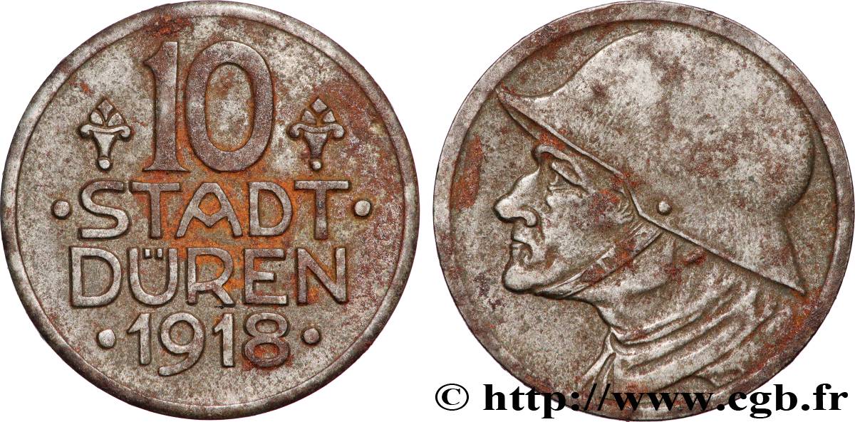 GERMANY - Notgeld 10 Pfennig Düren 1918  XF 