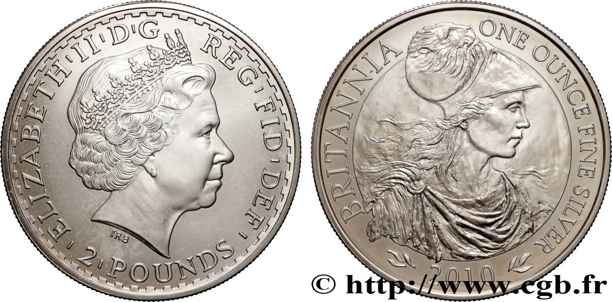 ROYAUME-UNI 2 Pounds Britannia 2010  SPL 