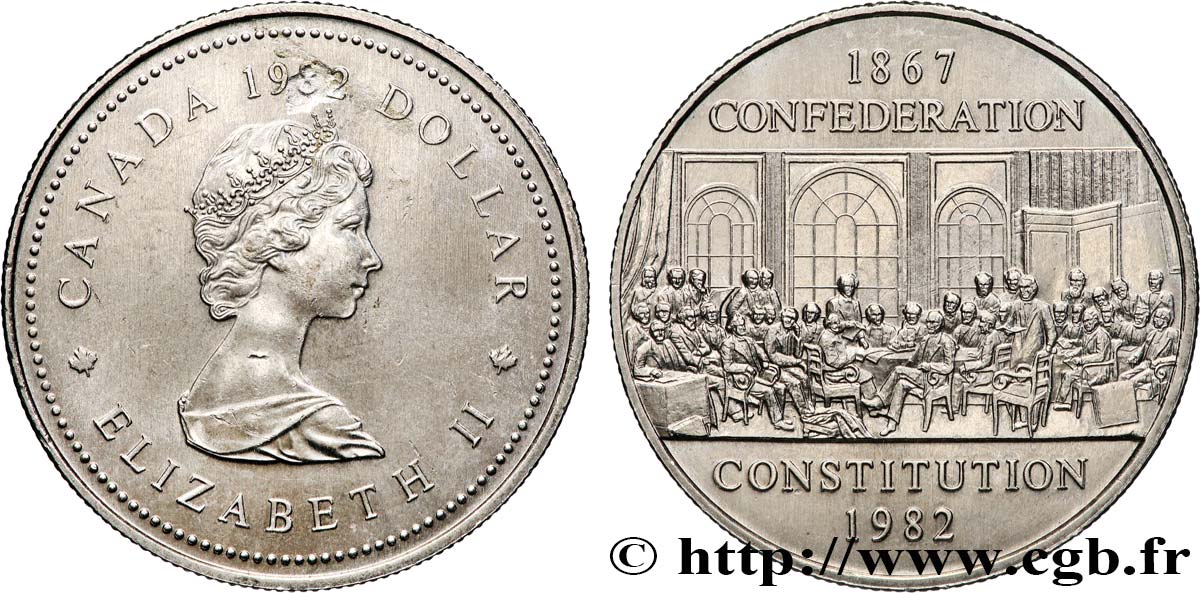 CANADá
 1 Dollar 125e anniversaire de la Confédération 1982  EBC 