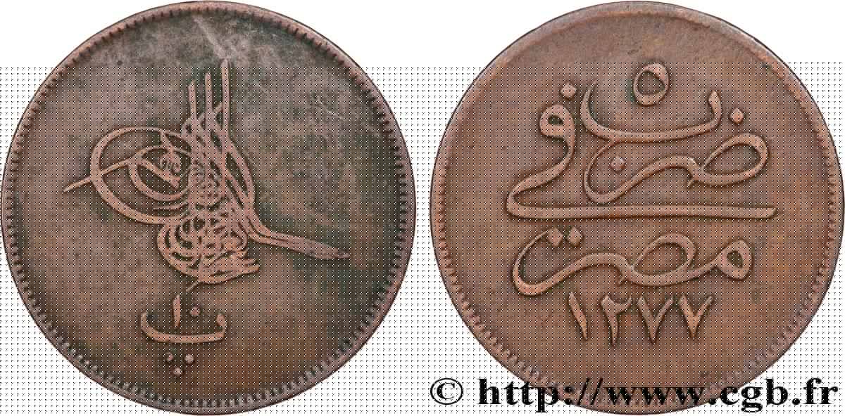 EGYPT 10 Para Abdul Aziz an 1277 an 5 1864 Misr VF 