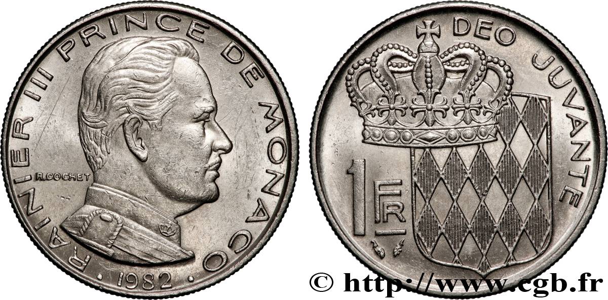 MONACO 1 Franc Rainier III 1982 Paris SUP 