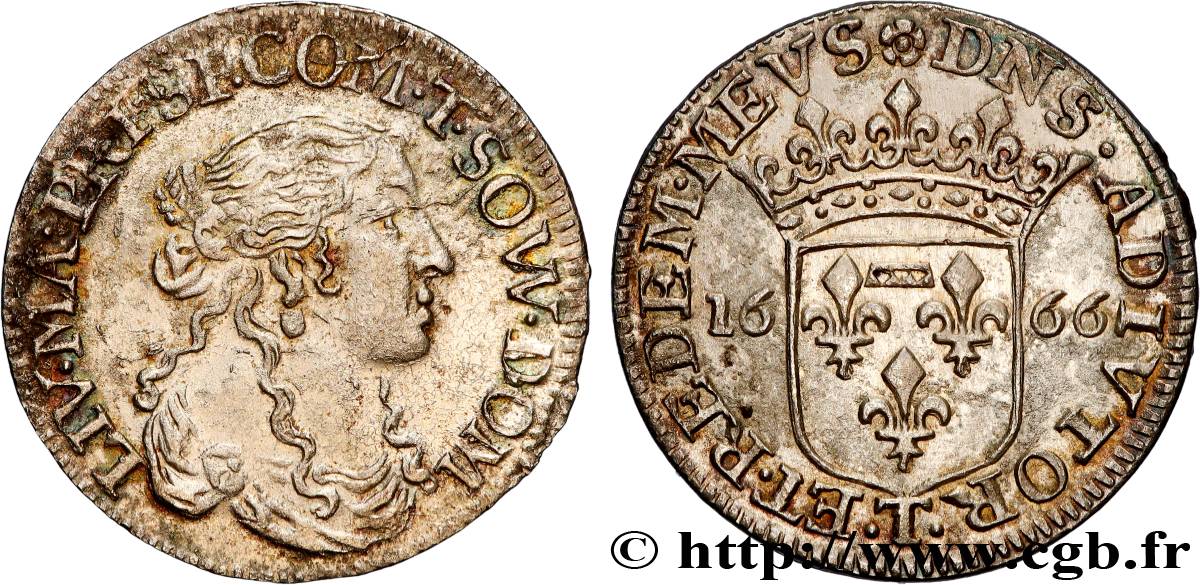 ITALY - LIGURIE - MARQUISAT DE TASSAROLO - LIVIE CENTURIONI OLTREMARINI MALASPINI Douzième d écu ou Luigino 1666 Tassarolo AU 