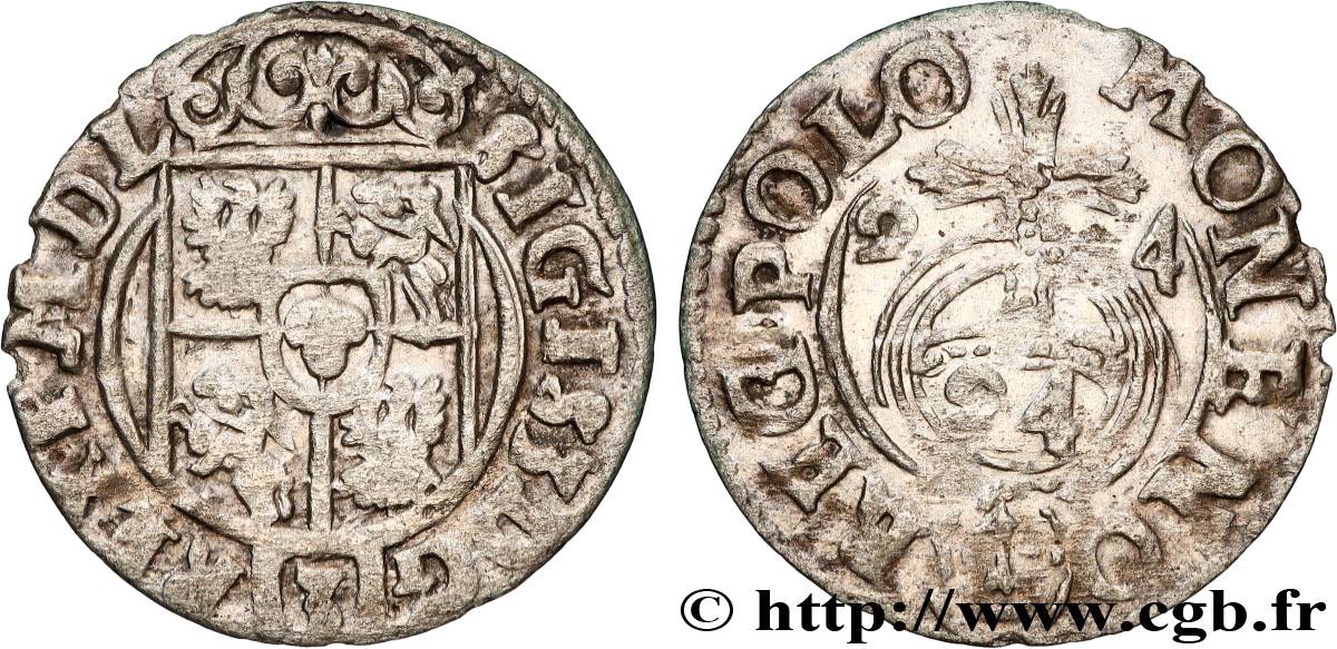 POLAND - SIGISMUND III VASA 1 Półtorak / 3 Polker / 1/24 Thaler Sigismond III Vasa 1624 Cracovie VF 