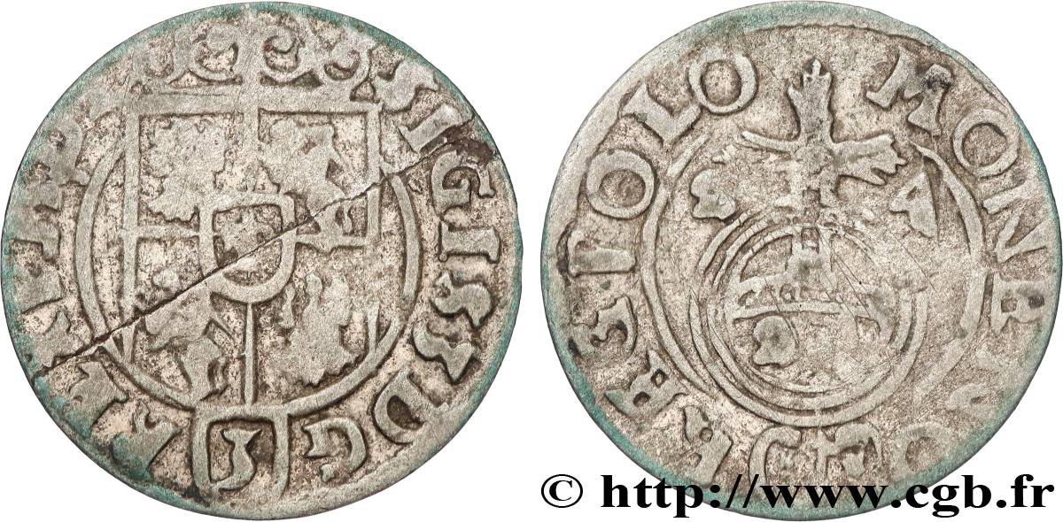 POLAND - SIGISMUND III VASA 1 Półtorak / 3 Polker / 1/24 Thaler Sigismond III Vasa 1624 Cracovie VF 