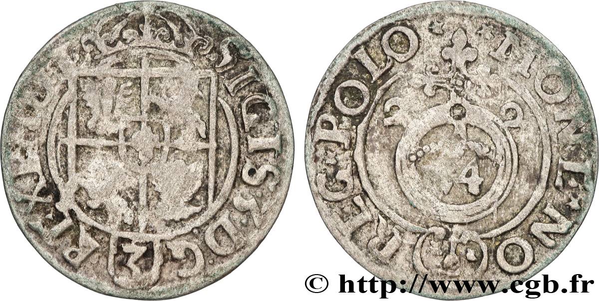 POLONIA - SIGISMONDO III VASA 1 Półtorak / 3 Polker / 1/24 Thaler Sigismond III Vasa 1622 Cracovie MB 