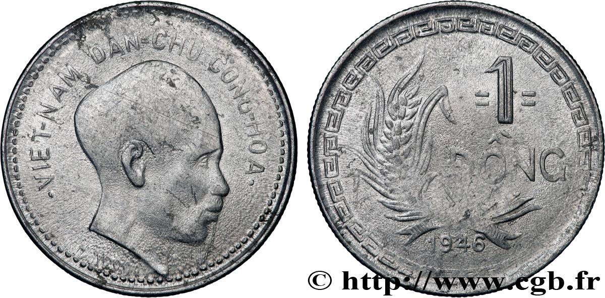 VIETNAM 1 Dong Ho Chi Minh 1946  VF 