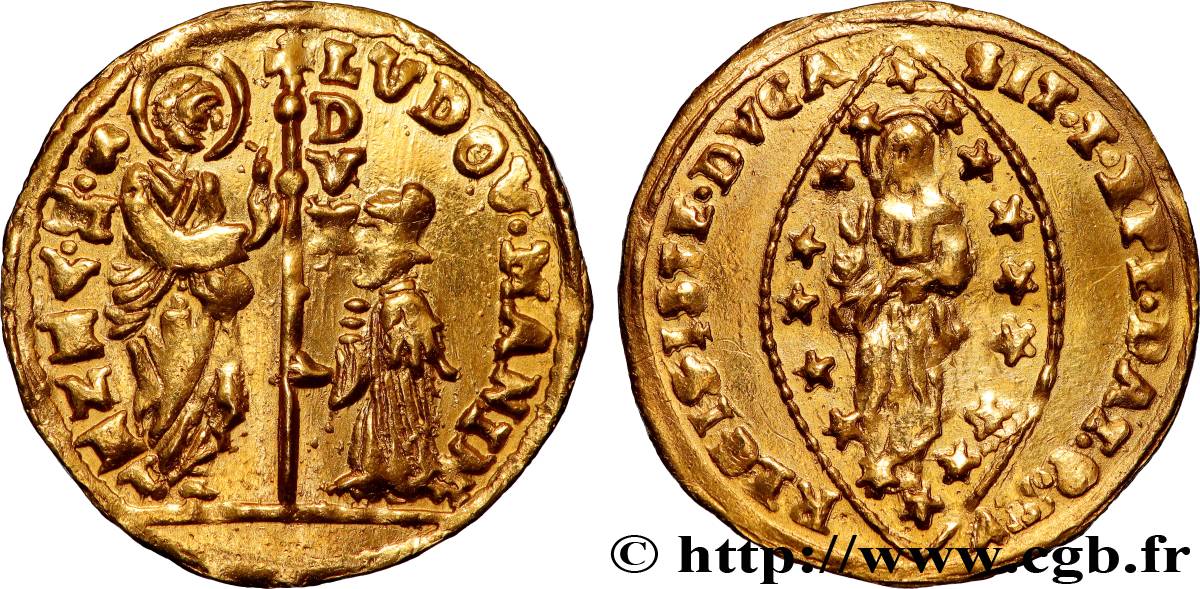 ITALY - VENICE - LUDOVICO MANIN (120th doge) Zecchino (Sequin) n.d. Venise AU 