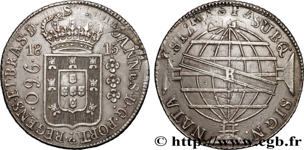 BRÉSIL - JEAN VI 960 Réis  1815 Rio de Janeiro MBC 