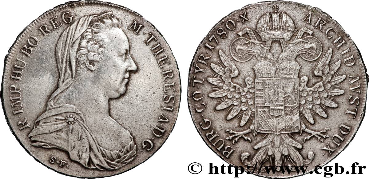AUSTRIA 1 Thaler (REFRAPPE) Marie-Thérèse 1780 Vienne AU 