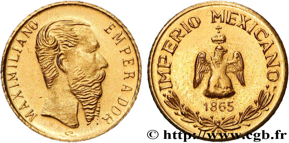 MESSICO Peso or fantaisie Maximilien (1865)  MS 