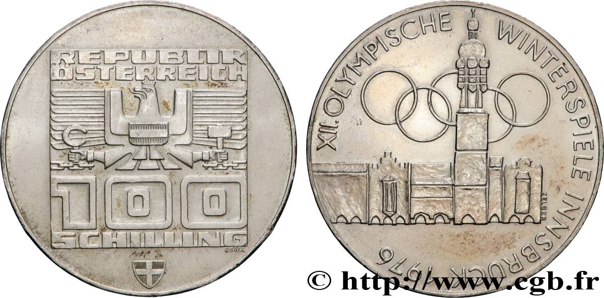 AUTRICHE 100 Schilling  JO d’Hiver 1975 Hall SUP 