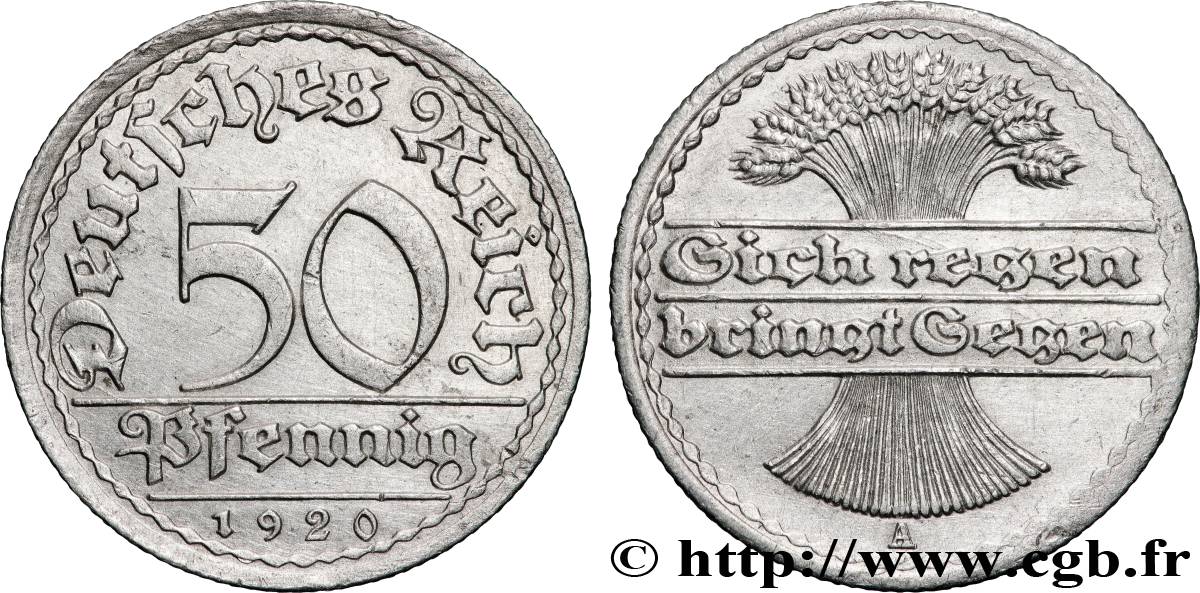 GERMANIA 50 Pfennig 1920 Berlin SPL 