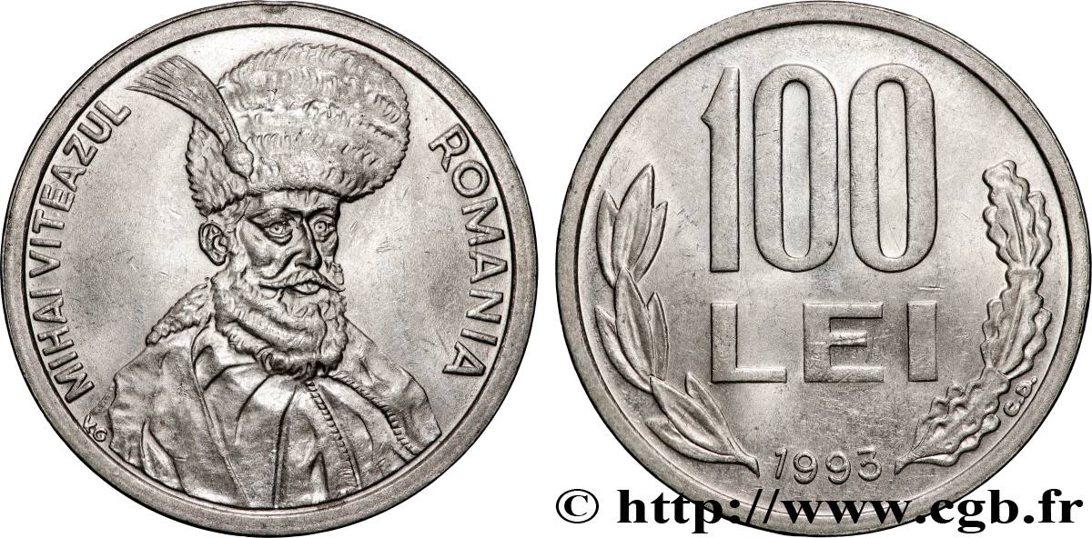 RUMÄNIEN 100 Lei Prince Mihai Viteazul type tranche A 1993 Bucarest VZ 