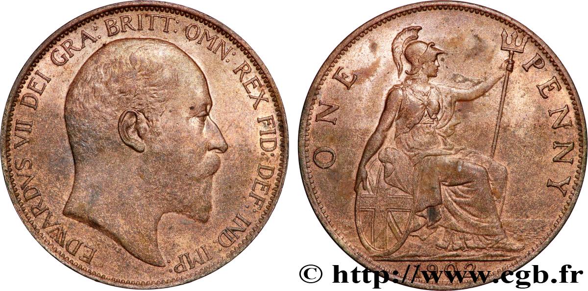 UNITED KINGDOM 1 Penny Edouard VII 1902  AU 