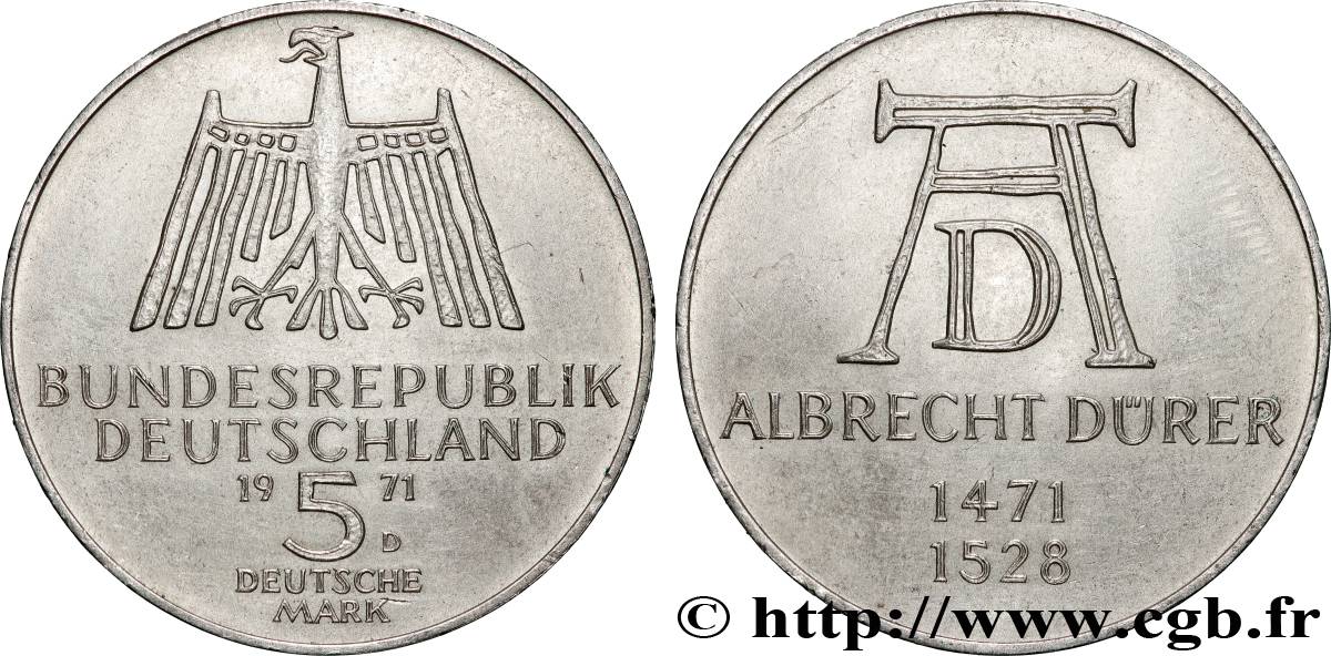 ALEMANIA 5 Mark Albrecht Dürer 1971 Munich EBC 
