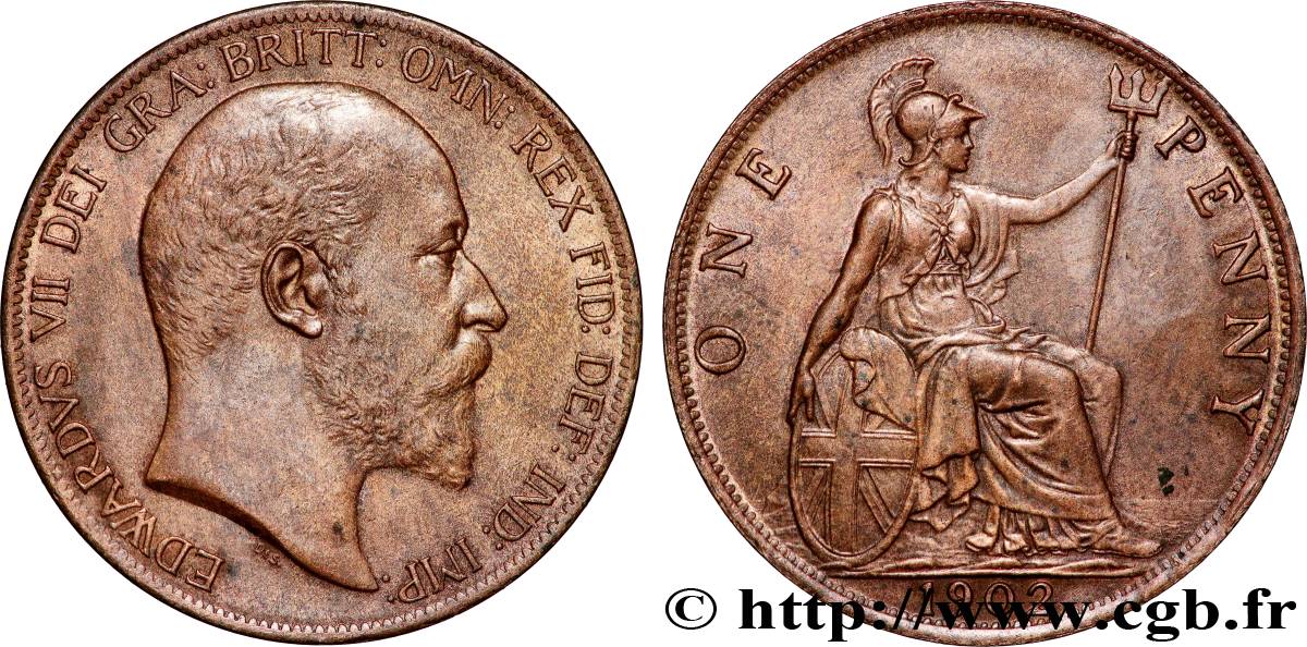 UNITED KINGDOM 1 Penny Edouard VII 1902 Londres AU 