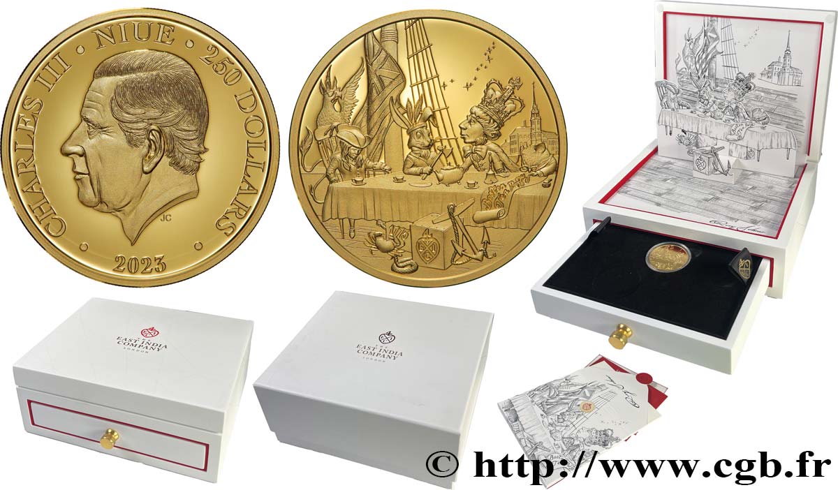 ORO, PALLADIO E PLATINO: INVESTIMENTI 1 Oz - 250 Dollars Proof Alice aux Pays des Merveilles 2023  FDC 