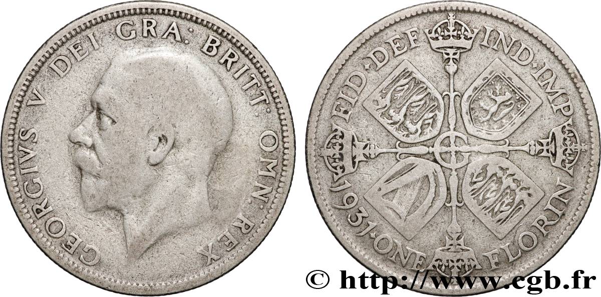 ROYAUME-UNI 1 Florin Georges V 1931  TB+ 