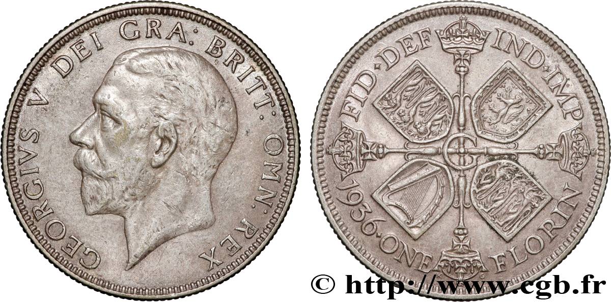ROYAUME-UNI 1 Florin Georges V 1936  TTB 