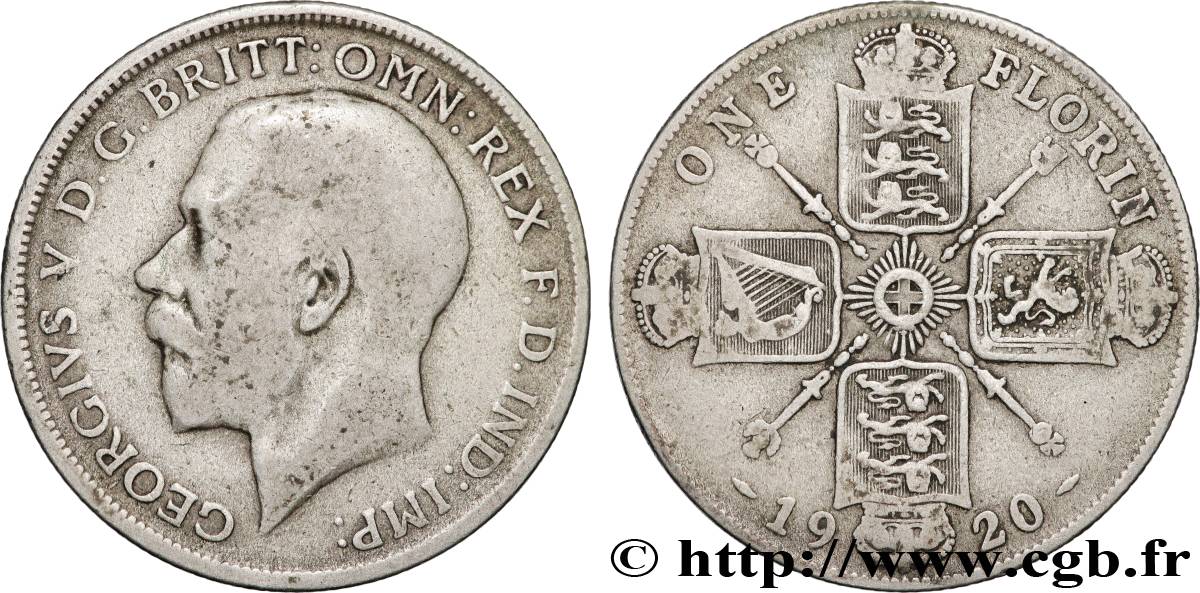 REGNO UNITO 1 Florin Georges V 1920 Londres MB 
