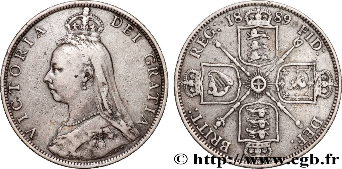 REGNO UNITO 1 Florin Victoria 1889  q.BB 