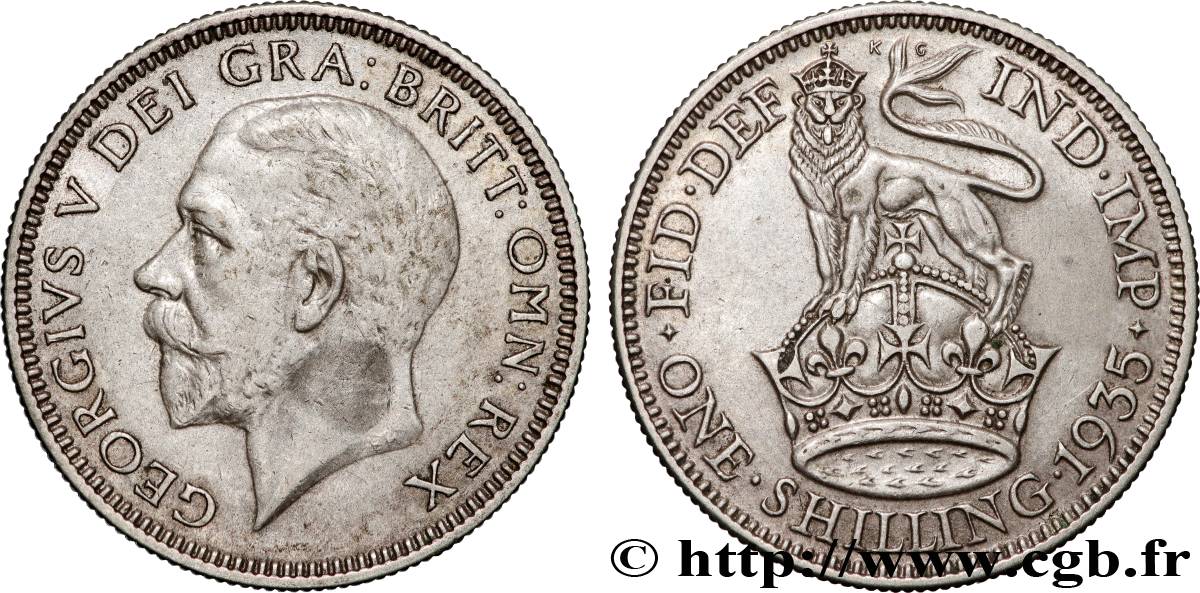 ROYAUME-UNI 1 Shilling Georges V 1935 Londres TTB 