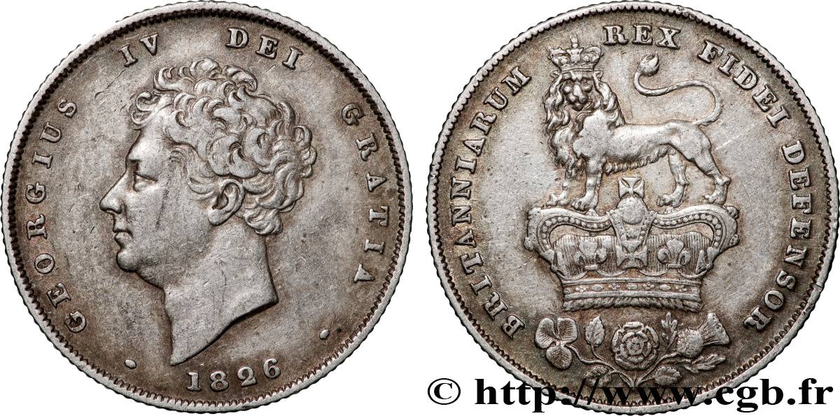 REGNO UNITO 1 Shilling Georges IV 1826  q.SPL 