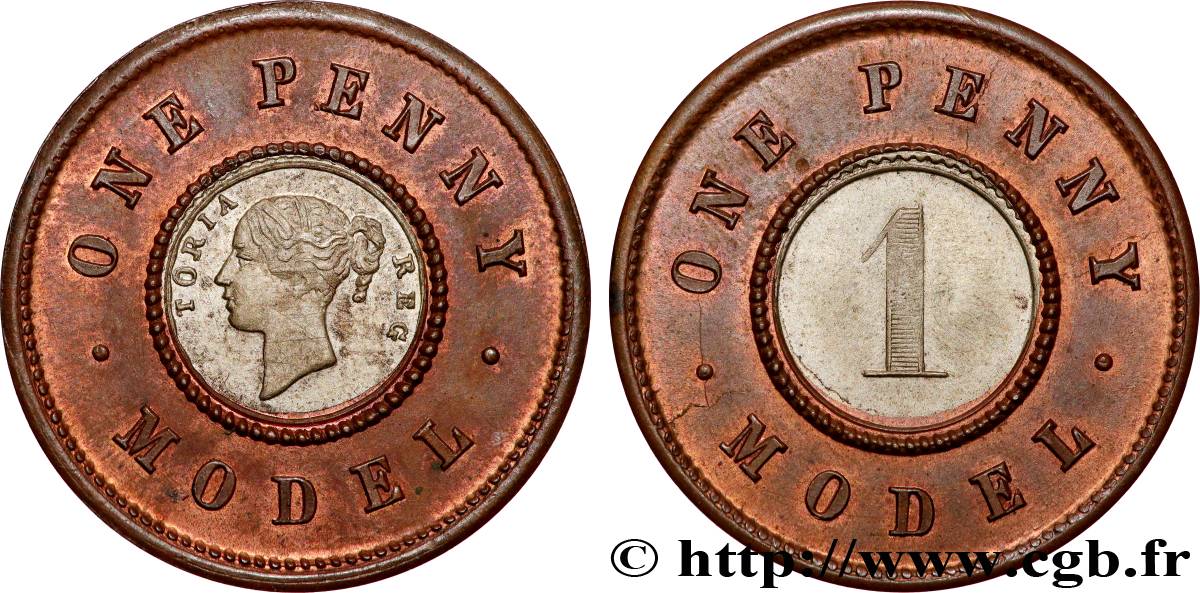 GREAT BRITAIN - VICTORIA 1 Penny Model n.d. Londres AU 