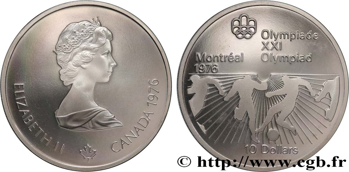 CANADá
 10 Dollars Proof JO Montréal 1976 football 1976  FDC 