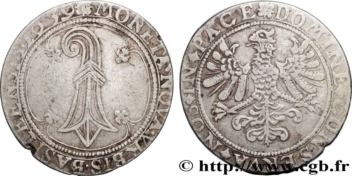 SCHWEIZ - STADT BASEL Thaler 1639 Bâle SS 