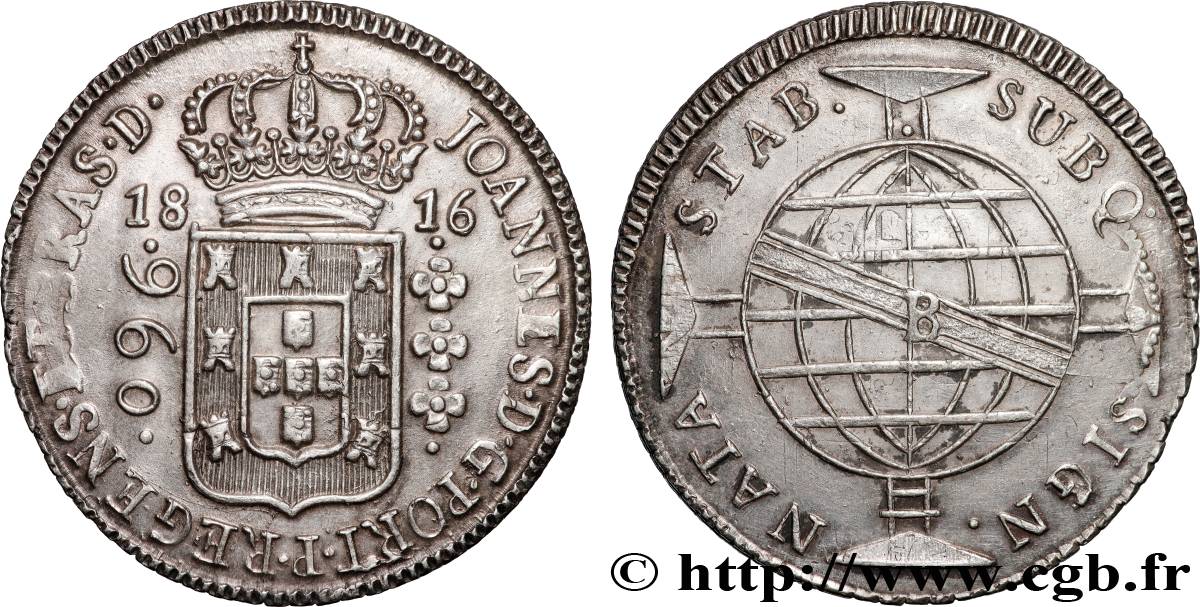 BRÉSIL - JEAN VI 960 Reis 1816 Bahia AU 