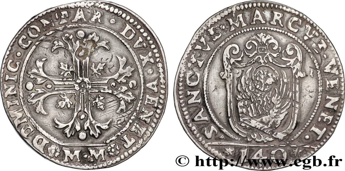 ITALY - VENICE - DOMENICO CONTARINI (104e Doge) Scudo de 140 Soldi n.d. Venise AU 