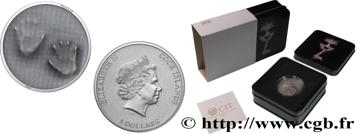 COOK ISLANDS 5 Dollars Still Trapped 2020  MS 