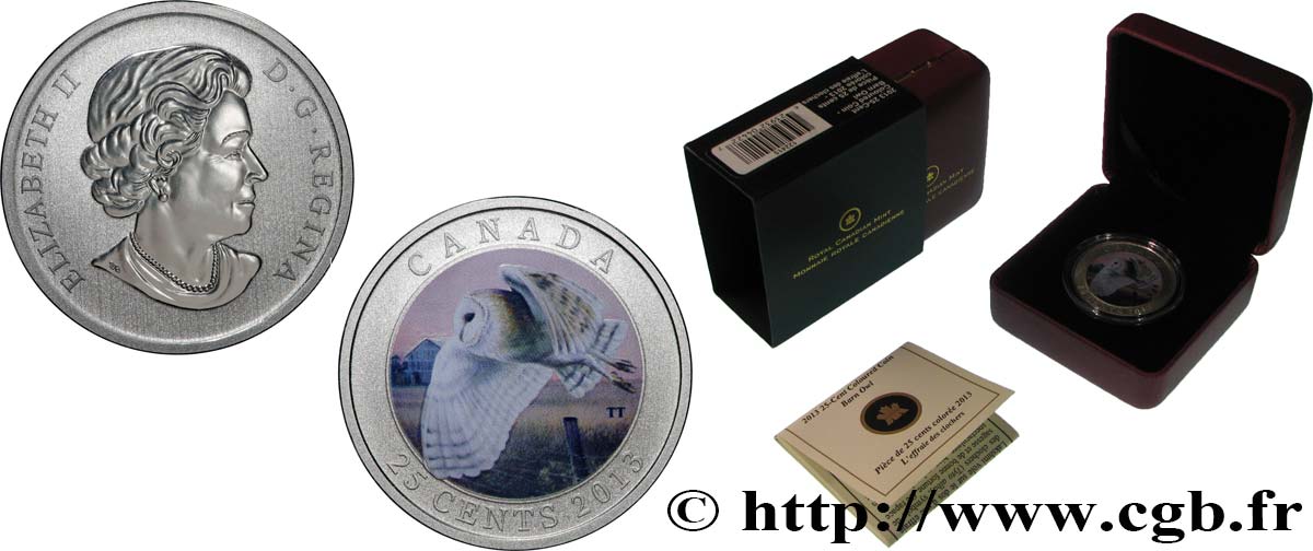 CANADA 25 Cents Proof Effraie des Clochers 2013  MS 