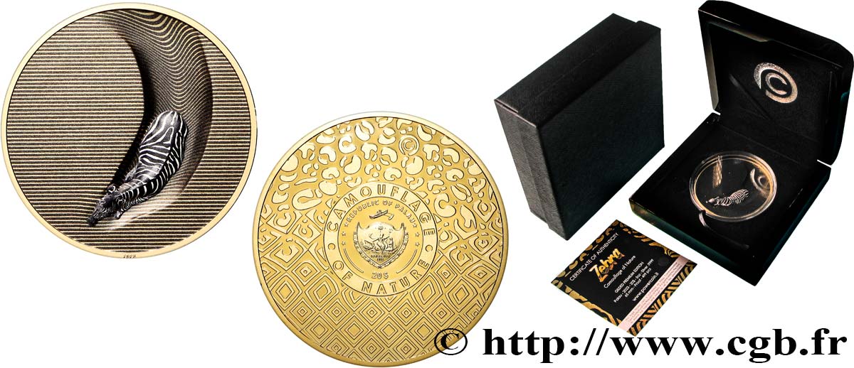 PALAU 20 Dollars Zèbre (5 oz) 2023  FDC 