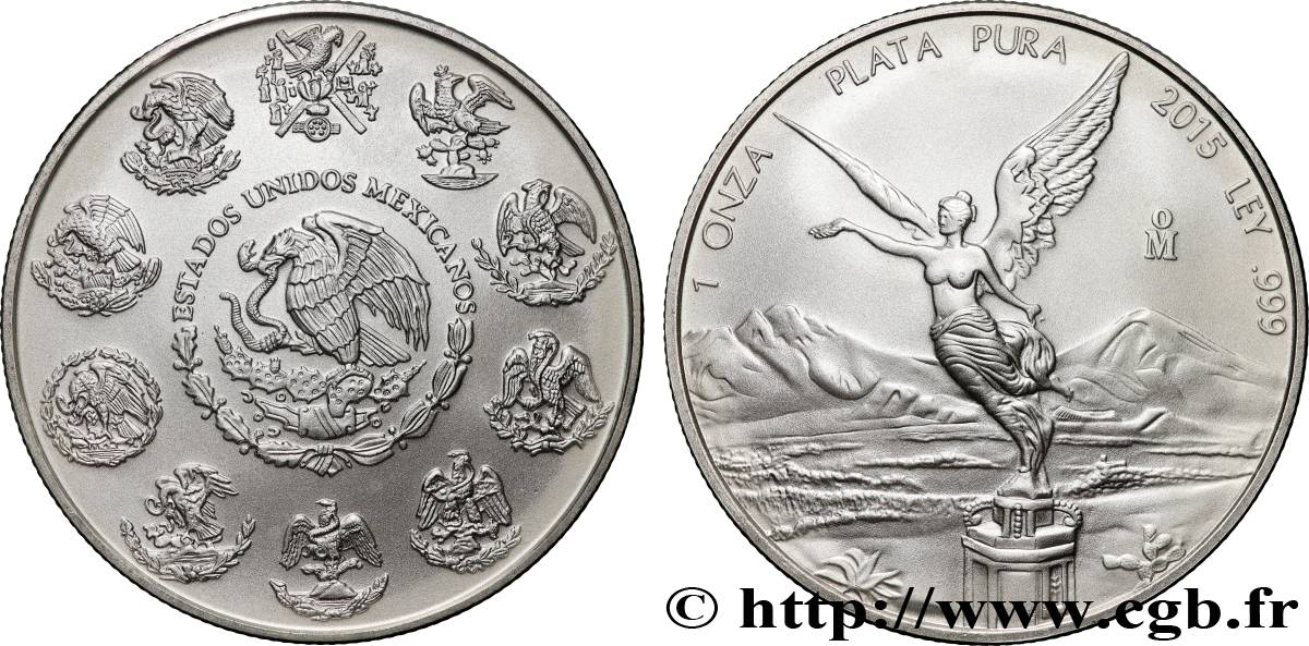 SILVER INVESTMENT 1 Once Victoire ailée 2015  MS 