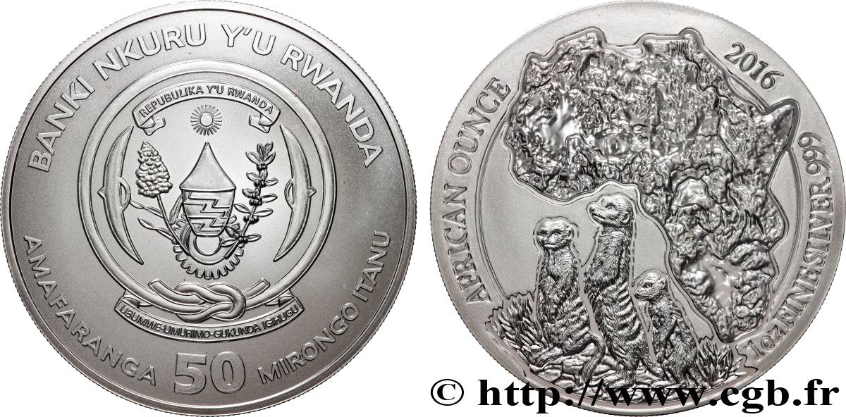 SILVER INVESTMENT 50 Francs (1 once) 2016  MS 