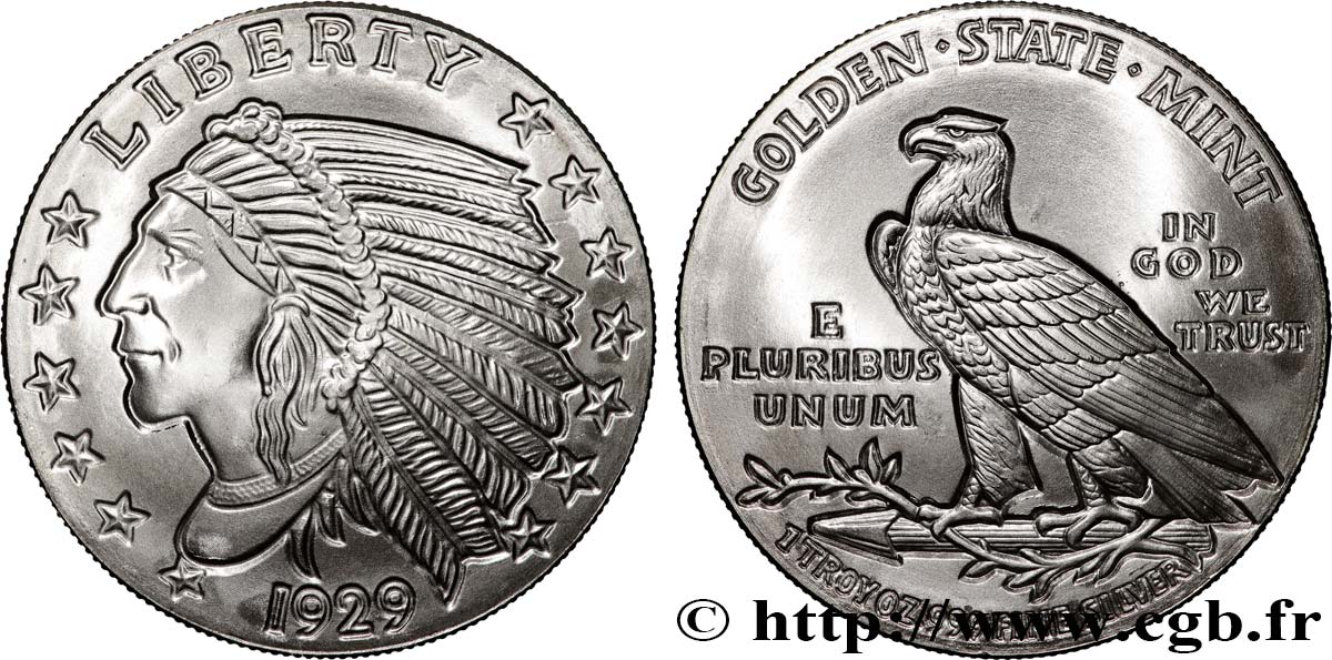 SILVER INVESTMENT 1 Troy Once Indian Head n.d.  MS 