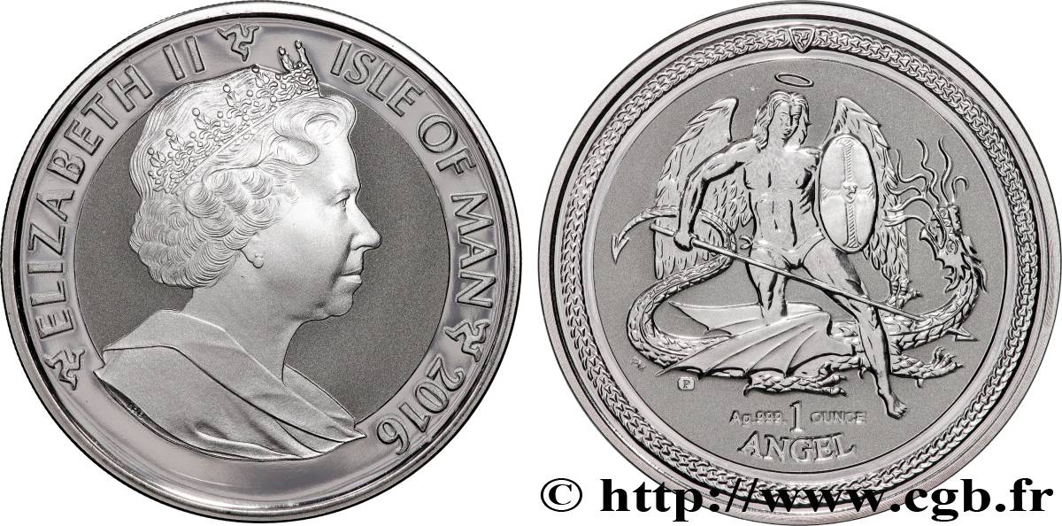 SILVER INVESTMENT 1 Angel Proof Élisabeth II 2016  MS 