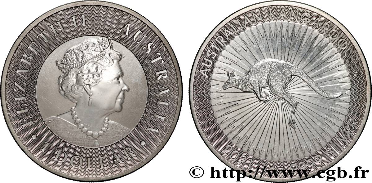 ARGENT D INVESTISSEMENT 1 Oz - 1 Dollar Kangourou 2021 Perth SPL 