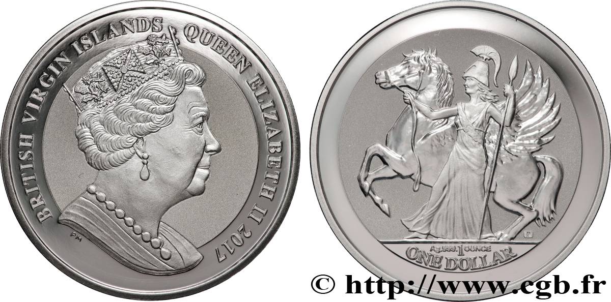 SILVER INVESTMENT 1 Oz - 1 Dollar Proof Britannia 2017  MS 