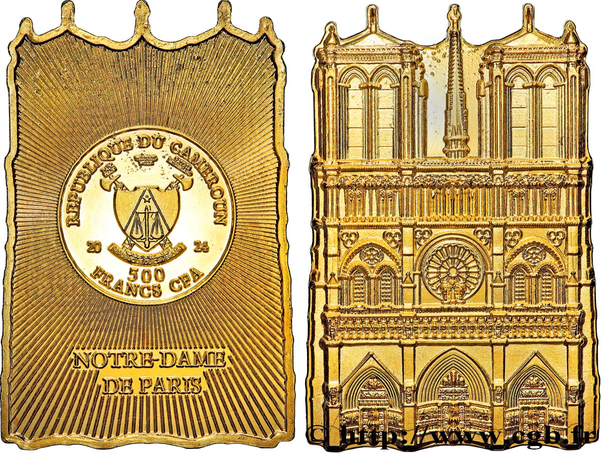 CAMEROON 500 Francs CFA Notre-Dame de Paris 2024  MS 