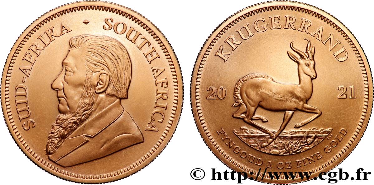 ORO, PALLADIO E PLATINO: INVESTIMENTI 1 Oz - 1 Krugerrand Paul Kruger  2021 Prétoria MS 
