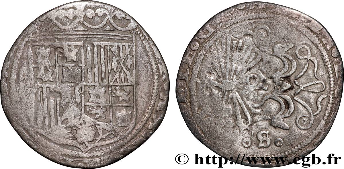 SPAIN - ISABELLA AND FERDINAND 1 Real n.d. Séville VF 